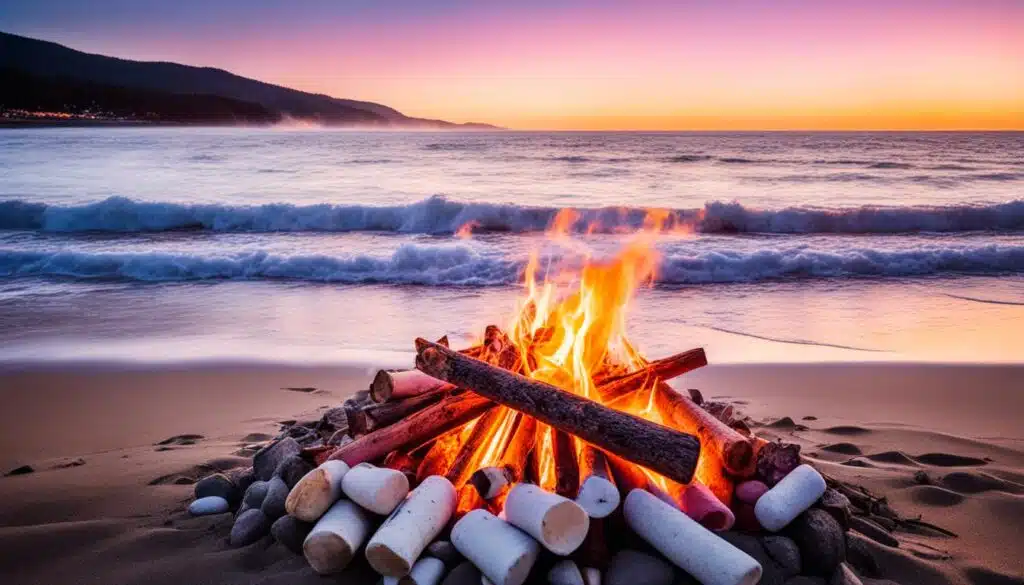 beach bonfire