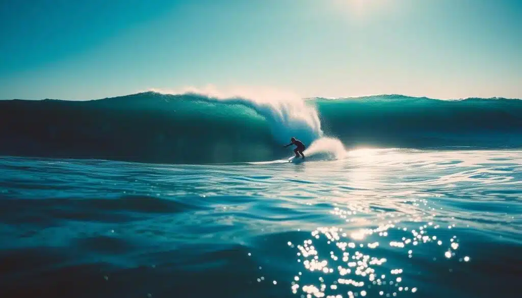 Surfer on a wave